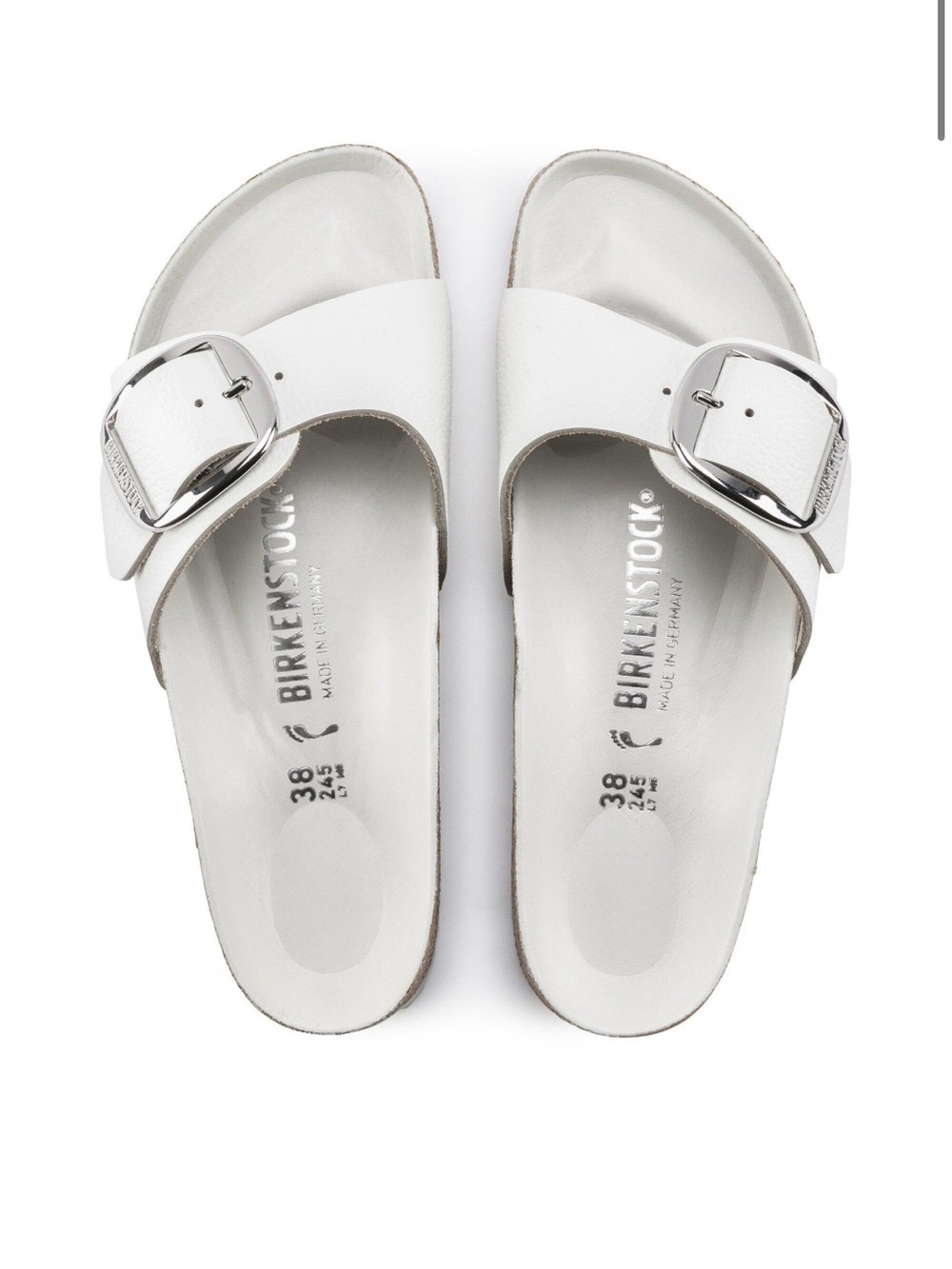 Birkenstock White Single-Buckle Madrid Sandals for Women - Picture 1 of 7